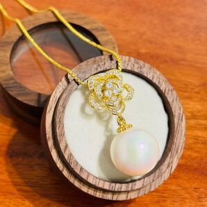 【フォロワセール】日本職人手作国産最高級極照パールネックレス16㍉ホワイト真珠