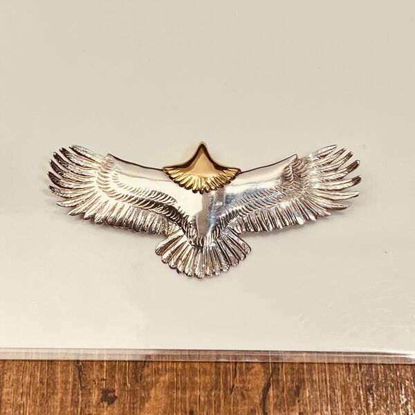 タディアンドキング TADY&KING 大イーグル 頭金 k18 シルバー ネックレストップ ペンダント ゴールド