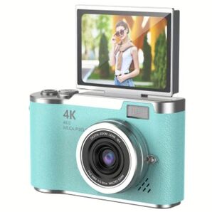 大特価!レア!4800万画素 コンパクト デジタル カメラ グリーン 4K デジカメ 小型 修学旅行 アウトドア イベント