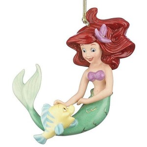 Disney Ariel &amp; Flander Lenox Ornament "Лучший друг Ариэля" 2013 Керамика Новая коробка Маленькая русалка