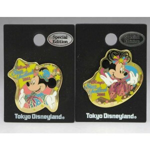  Disney Mickey & minnie Tokyo Disney Land 7 . pin 2 piece set 2001 year TDL new goods 