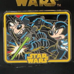  Disney Mickey & Goofy Jedi. knight . dozen beige da-. Battle pin Star Wars USA theme park 2015 year new goods 