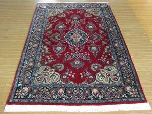 【185×124】ウール◆パキスタン産絨毯・カーペットW織り・ラグ■1684-60