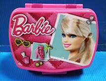 ☆Barbie☆LunchBox☆バービー☆ランチボックス☆タッパー☆お弁当箱☆小物入れ☆ピンク_画像1