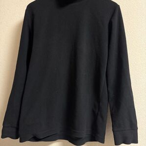 トップバリュ 長袖フリース インナー タートルネック 黒 Mサイズ