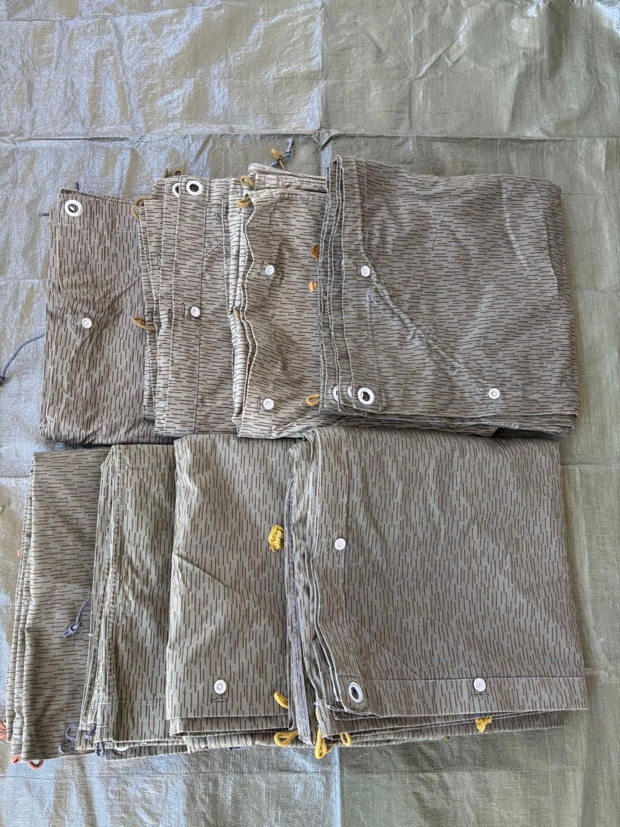 ドイツ軍 パップテント フルセット2枚1セット ［当時物・ヴィンテージ