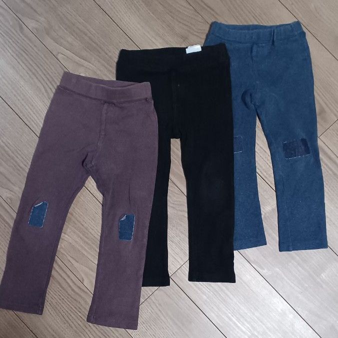 サイズ100cm デビロック 厚手レギンスパンツ3点セット パンツ 長ズボン