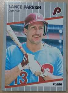 ★LANCE PARRISH FLEER 1989 #578 メジャーリーグ MLB 大リーグ ランス パリッシュ PHILADELPHIA PHILLIES フィラデルフィア フィリーズ