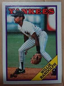 ★WILLIE RANDOLPH TOPPS 1988 #210 メジャーリーグ MLB 大リーグ ウイリー ランドルフ NEW YORK YANKEES ニューヨーク ヤンキース 名手 