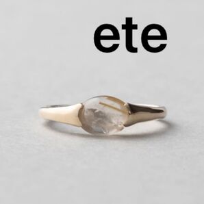 【ete】K10YG デュー ルチレィテッドクォーツ リング