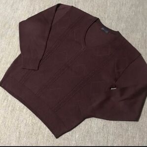 Vネックニット セーター アーガイル柄