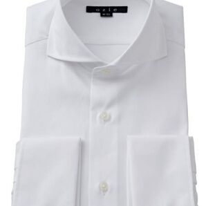 ozie ワイシャツ ダブルカフス ホワイト M 綿100 ダブルカフスシャツ シャツ