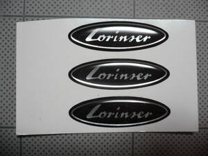 ** неоригинальный товар LORINSER Logo панель эмблема BLACK × 3 листов ( качество хорошая вещь ) Benz для ⑫ *