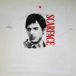 【新品XLサイズ ラスト1点】映画スカーフェイスTシャツ 北米輸入品 日本未発売 アル・パチーノ トニー・モンタナ ギャング Scarface