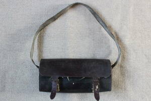 レア 1940-50s ヴィンテージ 炭鉱夫道具鞄 イギリス製 ラバー ショルダー フィッシング ハンティング バッグ 狩猟 ワーク 英国アンティーク