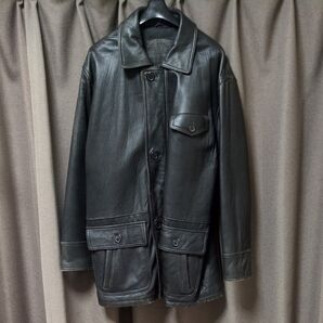 再値下げ! MODA ITALIANA 革ジャン コート 古着