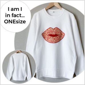 【美品♪】I am I in fact... LIP Applique 裏毛スウェット