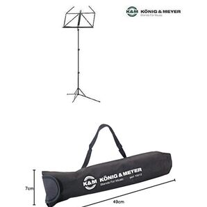 K & M 折りたたみ 楽譜スタンド 譜面台 + 純正ソフトケース