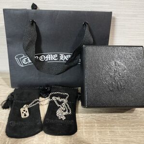 CHROME HEARTS クロムハーツ タイニー カットアウトクロス アフターパヴェダイヤ シルバー 925 箱