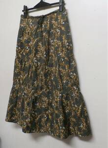 [17292] Vert Dense / size M / lining attaching / elegant total pattern / skirt / made in Japan 