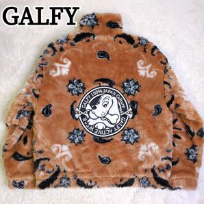 GALFY 中型犬 ふわふわバンダナブルゾン-BROWN 総柄 キルティング