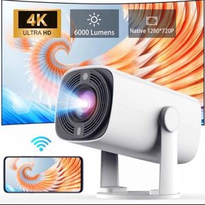 4K対応 プロジェクター 6000ルーメン 高輝度 小型