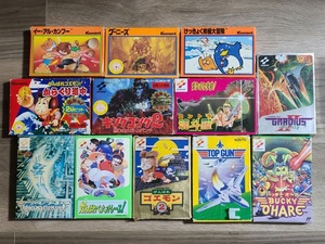 全12本 魂斗羅 グーニーズ バッキーオヘア クライシスフォース グラディウス2 キングコング ファミコン レア 任天堂 コナミ KONAMI