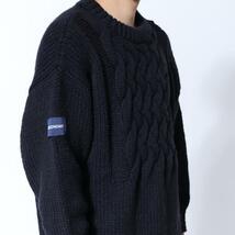 希少★新品本物【紺★サイズ2】★FADED CABLE KNIT フェードケーブルニット 正規店購入 ディセンダント 限定品 入手困難 DESCENDANT 20A/W_画像3