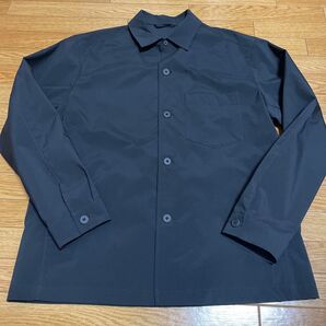 ユニクロ 感動シャツジャケット 黒 サイズL