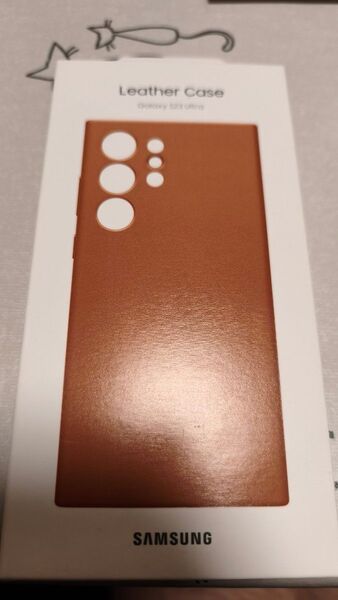 SAMSUNG Galaxy S23 Ultra レザーケース ブラウン 未使用