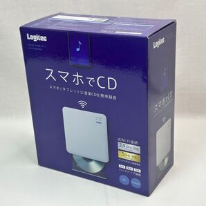 【新品・未使用】ロジテック 音楽CD取り込みドライブ WiFi iOS/Android対応 ホワイト LDR-PS5GWU3RWH