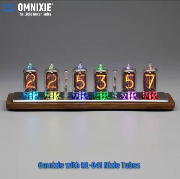 【入手困難】本物のニキシー管時計 NL-841 tubeを6本使用 OMNIXIE Nixie レトロ 稀少