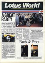 【c7451】(大判) 82.12 LotusWorld Vol.1 Issue9 (クラブ・チームロータス/Lotus Cars Limited 公式機関誌)_画像1