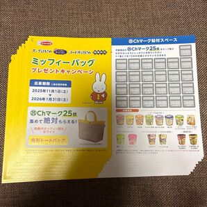 ミッフィーバッグ プレゼントキャンペーン 応募用紙 のみ10枚