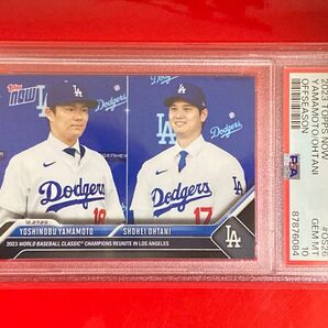 PSA10 2023 Topps Now 山本由伸 大谷翔平 入団会見