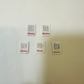 ドコモ 解約済み nanosimカード 5枚セット アクティベーション用 ナノシムカード SIMカード