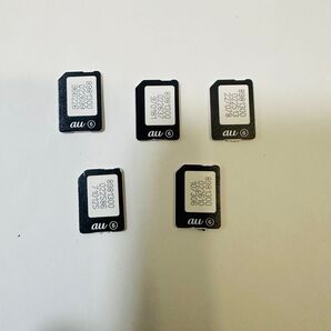 au ⑥ 解約済み nanosimカード 5枚セット アクティベーション用 ナノシムカード SIMカード