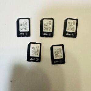 au ⑥ 解約済み nanosimカード 5枚セット アクティベーション用 ナノシムカード SIMカード