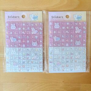 タイルシール キラキラアニマル セリア ステッカー 2個セット