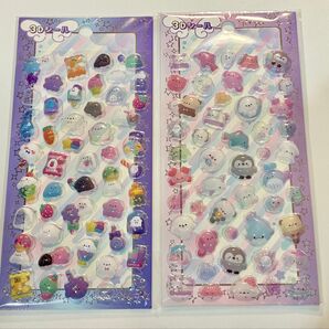 3Dシール×2(おばけ&海の生き物)