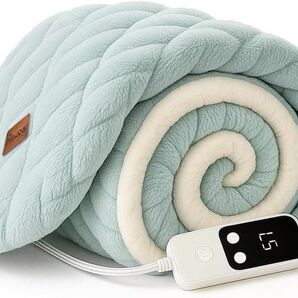 電気毛布 ひざ掛け 電気ブランケット 厚手 保温 5段温度調節 丸洗い可能 洗える 丸洗い可