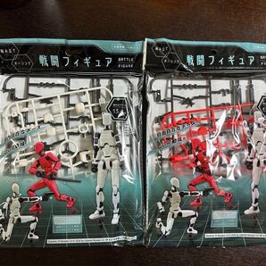 【新品未開封】セリア seria 戦闘フィギュア赤白★2種セット★