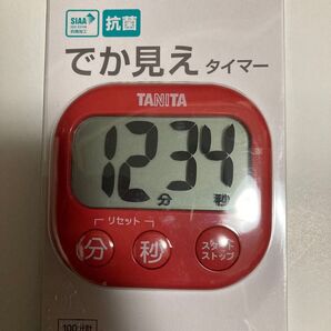 TANITA でか見えタイマー TD-429 チェリーレッド