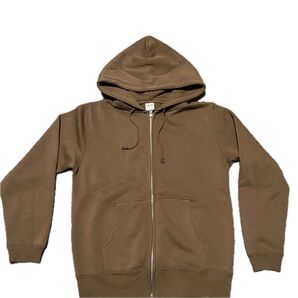 フルジップパーカー 無地 ブラウン系