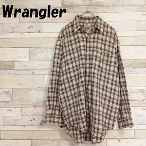 【人気】Wrangler/ラングラー チェック柄 ネルシャツ イエロー×グリーン サイズL/6075