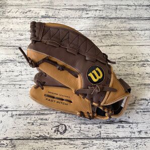 Wilson グローブ ソフトボール 左投げ FAST PITCH MONSTA WEB 121/2" AO442 125-BR