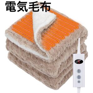 電気毛布 掛け 敷き電気ひざ掛け タイマー機能 温度調整 ふわふわ 丸洗い可 掛け敷き兼用 電気ブランケット ふわふわ 丸洗い