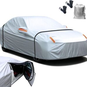 車 カバー 防水性アップ ボディカバー カーカバー 雪対策 耐強風自動車カバー 5層構造 裏起毛タイプ 通気性防水防塵防輻射紫外線