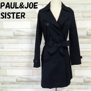 [ popular ]PAUL&JOE SISTER/ paul (pole) and Joe si Star trench coat A line navy size 36 lady's /8107