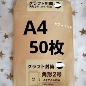 A4封筒 50枚 A4 角形2号 角2 封筒 a4 茶封筒 クラフト封筒
